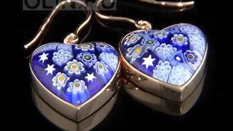 Серьги-сердечки из красного золота 585 пробы