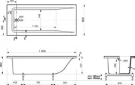 Ванна из искусственного камня Эстет Дельта 180x80 ФР-00000669