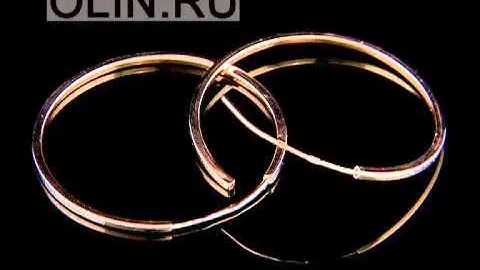 Серьги "Конго" из красного золота