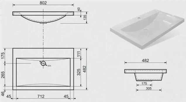 Тумба с раковиной Эстет Monaco Wood 80 ФР-00010683-4