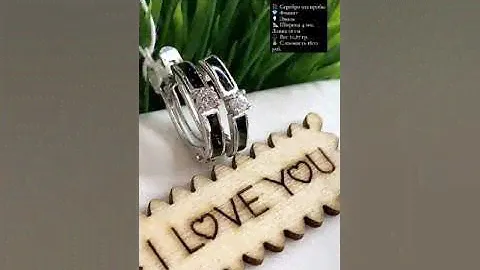 Серьги "Утонченные" с эмалью Серебро