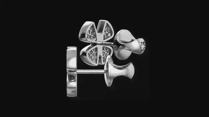 Серьги Elite из белого золота 750 пробы с бриллиантами