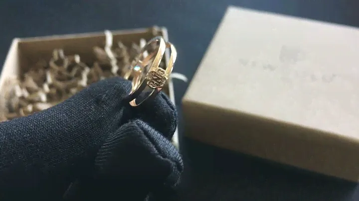 !Кольцо 098849  из красного золота 585 пробы с фианитом