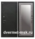 Входная дверь Ратибор Эстет 3К Зеркало Светлый Бетон